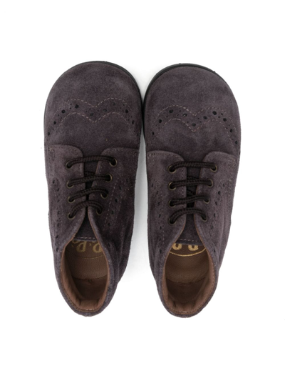 绒面皮系带短靴