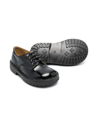 Pèpè Patent-leather Lace-up Shoes In Black