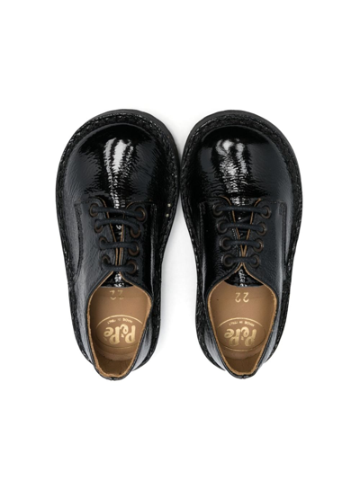 Shop Pèpè Patent-leather Lace-up Shoes In Black