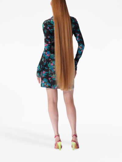 Margherita Maccapani Genie Abstract-print Dress In Black