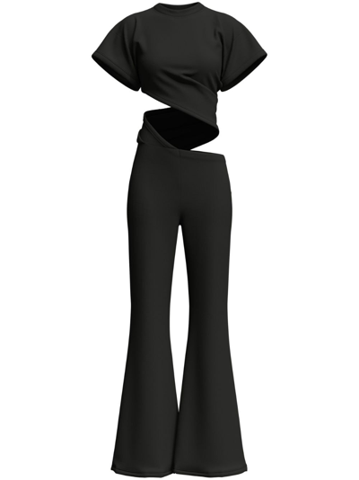 Shop Margherita Maccapani Sere Cutout-detail Jumpsuit In Black