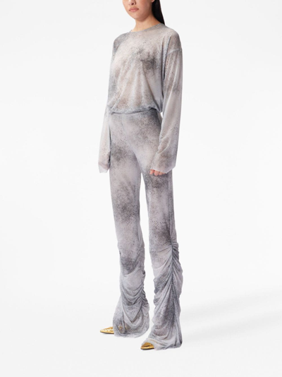 Margherita Maccapani The Ruched Low-rise Trousers In Grey