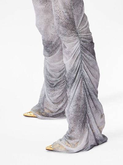 Margherita Maccapani The Ruched Low-rise Trousers In Grey