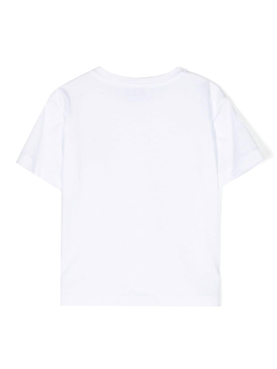 Shop Roberto Cavalli Junior Embroidered-logo T-shirt In White