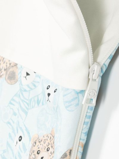 Shop Roberto Cavalli Junior Graphic-print Sleep Bag In Blue