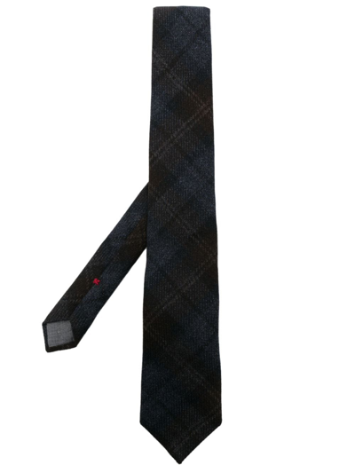 Brunello Cucinelli Check-pattern Tie In Blue