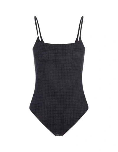 Shop Givenchy One Piece Swimsuit In 4g Recycled Nylon In Black