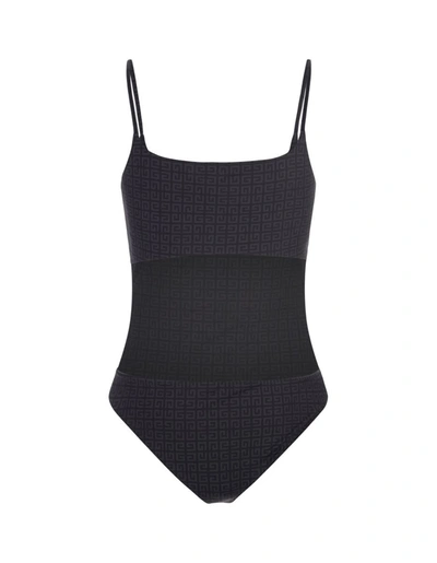Shop Givenchy One Piece Swimsuit In 4g Recycled Nylon In Black