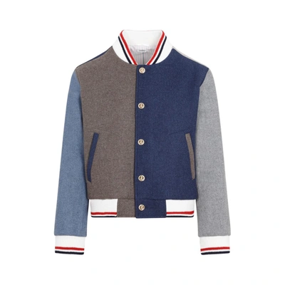 Shop Thom Browne Button Up Blouson Jacket