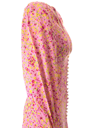 Shop Rotate Birger Christensen Jacquard Maxi Dress In Rose