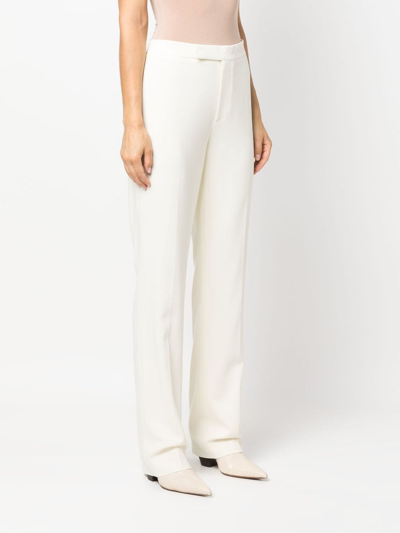 Polo Ralph Lauren Seth Wool Crepe Tuxedo Pant In White