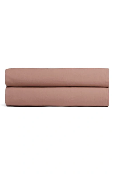 Shop Parachute Percale Fitted Sheet In Clay