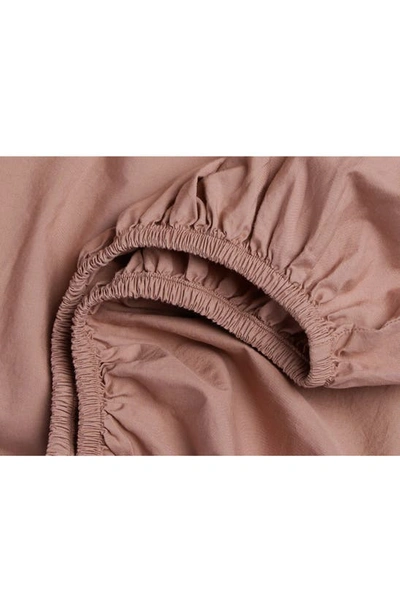 Shop Parachute Percale Fitted Sheet In Clay