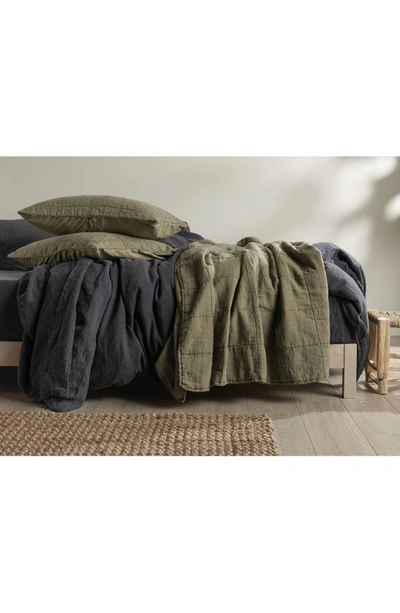 Parachute Linen Box Quilted Sham Set In Surplus