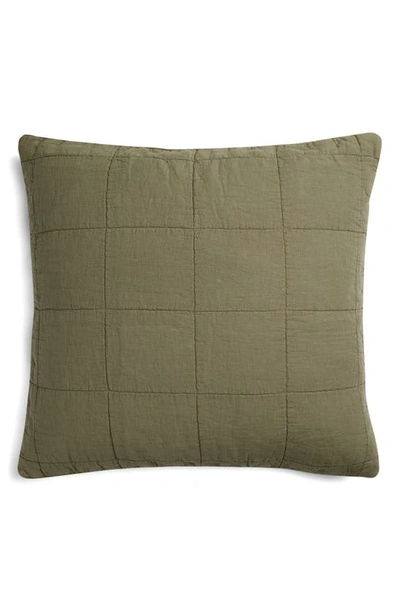 Parachute Linen Box Quilted Sham Set In Surplus
