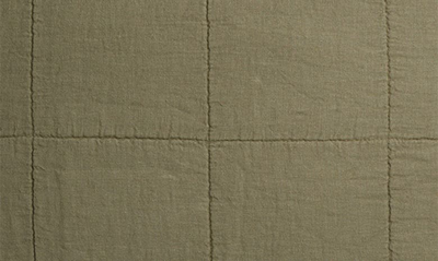 Parachute Linen Box Quilted Sham Set In Surplus