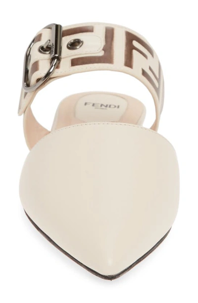 Shop Fendi Ff Buckle Mule In Camelia