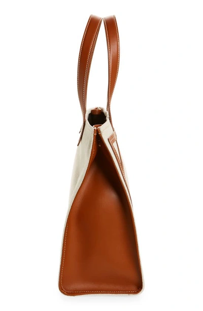 Balmain Medium B-army Monogram Shopper Tote In Gem Natural/ Brown