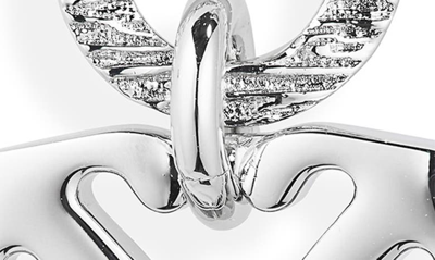 Shop Off-white Arrow Charm Single Earring In Silver