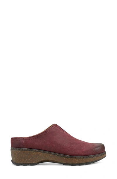 Earth Women's Kolia Round Toe Slip-on Casual Heeled Mules Dark Red In Baccanera