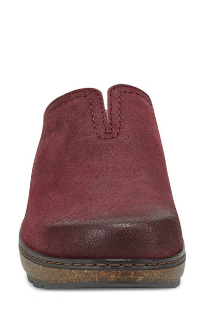 Earth Women's Kolia Round Toe Slip-on Casual Heeled Mules Dark Red In Baccanera
