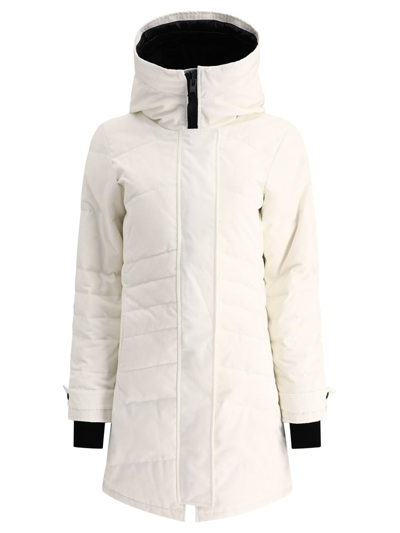 Shop Canada Goose Lorette Padded Parka In White