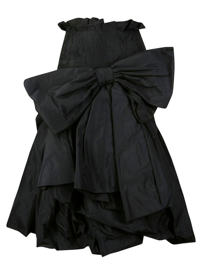 Shop Maison Margiela Big Bow Midi Skirt In Black