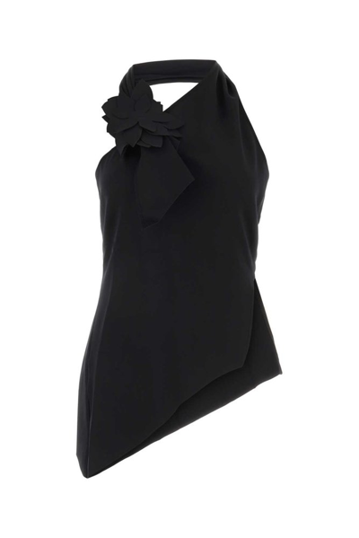 Shop Coperni Sleeveless Asymmetric Top In Black