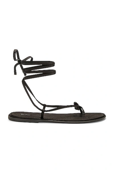 Shop The Row Knot Flat Sandal In Black