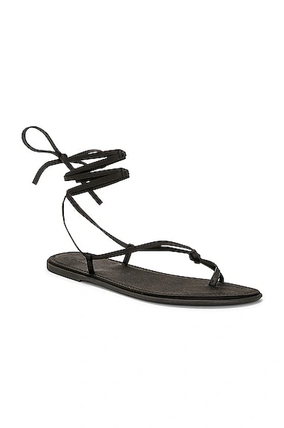 Shop The Row Knot Flat Sandal In Black