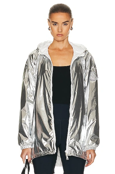 Moncler Silver Jubba Reversible Jacket In Silver