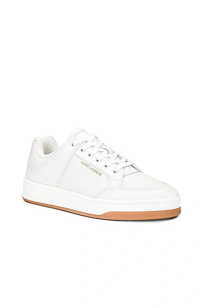 Shop Saint Laurent Sl61 Sneaker In Blanc Optique