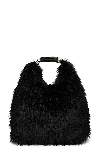 Shop Tom Ford Faux Fur Bianca Large Hobo Bag In Black