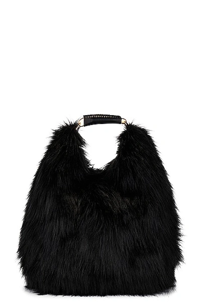 Shop Tom Ford Faux Fur Bianca Large Hobo Bag In Black