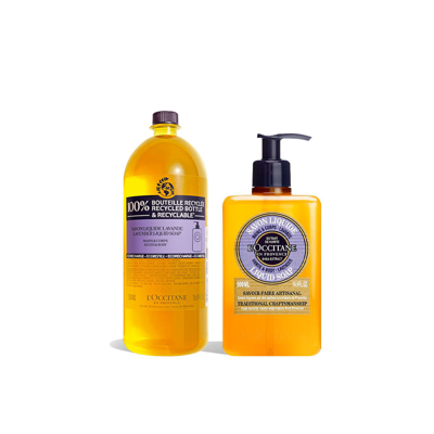 Shop L'occitane - Shea Lavender Hands & Body Liquid Soap Duo