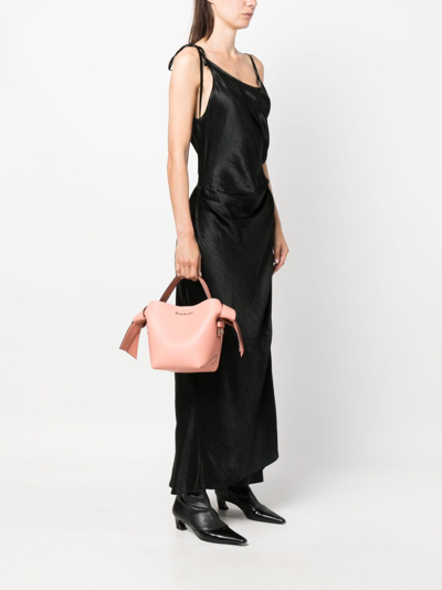 Acne Studios Musubi Salmon Pink Calf Leather Mini Bag In Pink
