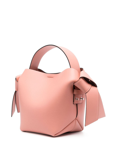 Acne Studios Musubi Salmon Pink Calf Leather Mini Bag In Pink
