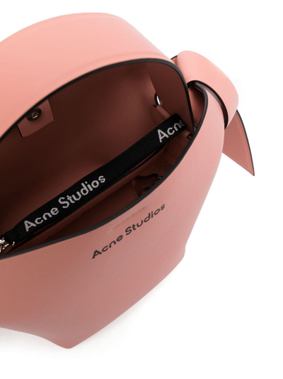 Acne Studios Musubi Salmon Pink Calf Leather Mini Bag In Pink