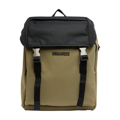 Shop Dsquared2 Backpack In Beige_nero