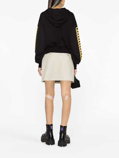 Versace Jeans Couture Logo Couture-print Hoodie In Black
