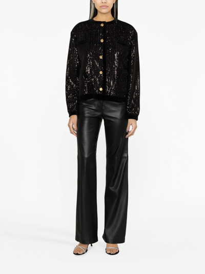 Blazé Milano Sequin-embellished Single-breasted Jacket In Black
