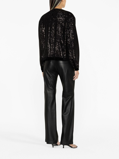 Blazé Milano Sequin-embellished Single-breasted Jacket In Black