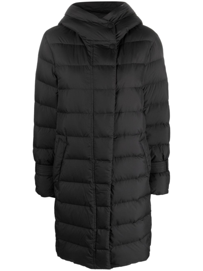 Shop Woolrich Ellis Padded Hooded Coat In Black