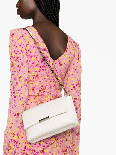 Shop Isabel Marant Merine Quilted Shoulder Bag In Neutrals