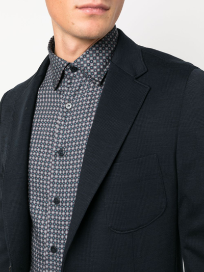Etro Geometric-pattern Long-sleeve Shirt In Blue