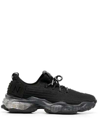 Philipp Plein Runner Hyper $hock Sneakers In "02 Black"