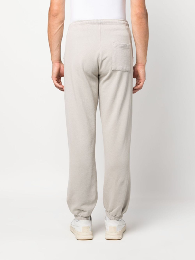 Sporty And Rich Logo-print Cotton Track Trousers In Neutrals