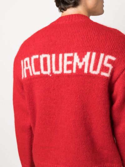 Shop Jacquemus La Maille Pavane Jumper In Red