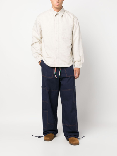 Jacquemus La Chemise Boulanger Cotton Blend Shirt In Neutrals