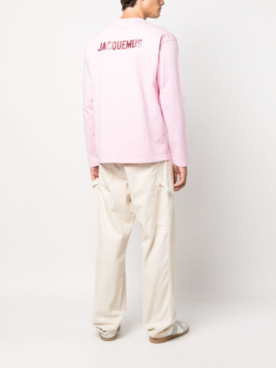 Shop Jacquemus Le T-shirt Pavane Sweatshirt In Pink